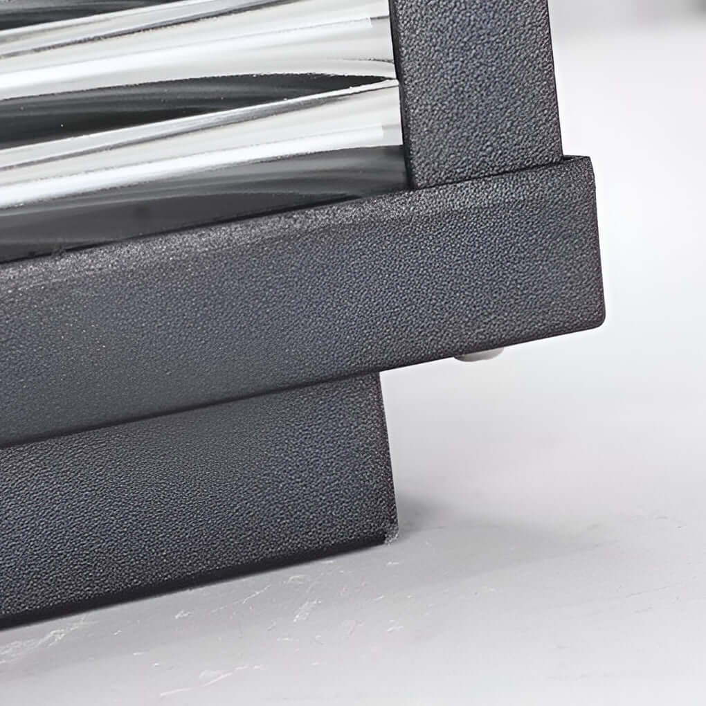 Tetbury Square Pillar Light Ribbed Glass Solar or Mains