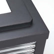 Tetbury Square Pillar Light Ribbed Glass Solar or Mains