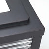 Tetbury Square Pillar Light Ribbed Glass Solar or Mains