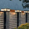 Tetbury Square Pillar Light Ribbed Glass Solar or Mains