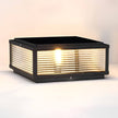 Tetbury Square Pillar Light Ribbed Glass Solar or Mains