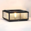 Tetbury Square Pillar Light Ribbed Glass Solar or Mains