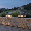 Tetbury Square Pillar Light Ribbed Glass Solar or Mains