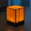 Coxwold Solid Pine Wood Block Lamp Cordless Touch