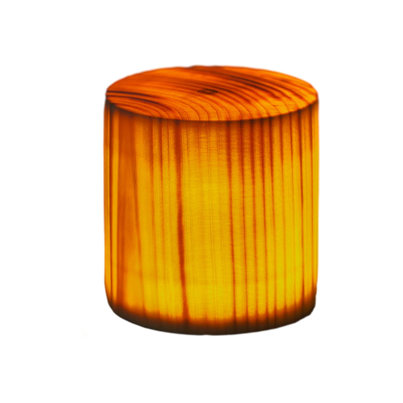 Coxwold Solid Pine Wood Block Lamp Cordless Touch