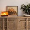 Coxwold Solid Pine Wood Block Lamp Cordless Touch