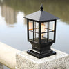 Thirsk Black Pillar Light Solar or Hardwired IP65 Lantern