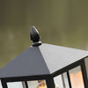 Thirsk Black Pillar Light Solar or Hardwired IP65 Lantern