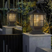 Thirsk Black Pillar Light Solar or Hardwired IP65 Lantern