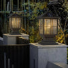 Thirsk Black Pillar Light Solar or Hardwired IP65 Lantern