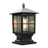 Thirsk Black Pillar Light Solar or Hardwired IP65 Lantern