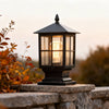 Thirsk Black Pillar Light Solar or Hardwired IP65 Lantern