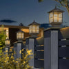 Thirsk Black Pillar Light Solar or Hardwired IP65 Lantern