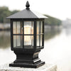 Thirsk Black Pillar Light Solar or Hardwired IP65 Lantern