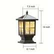 Thirsk Black Pillar Light Solar or Hardwired IP65 Lantern