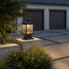 Thirsk Black Pillar Light Solar or Hardwired IP65 Lantern