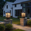 Thirsk Black Pillar Light Solar or Hardwired IP65 Lantern