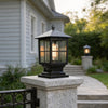 Thirsk Black Pillar Light Solar or Hardwired IP65 Lantern