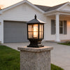 Thirsk Black Pillar Light Solar or Hardwired IP65 Lantern