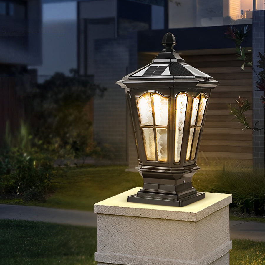 Haworth Pavilion Pillar Light Solar or Hardwired Die-Cast