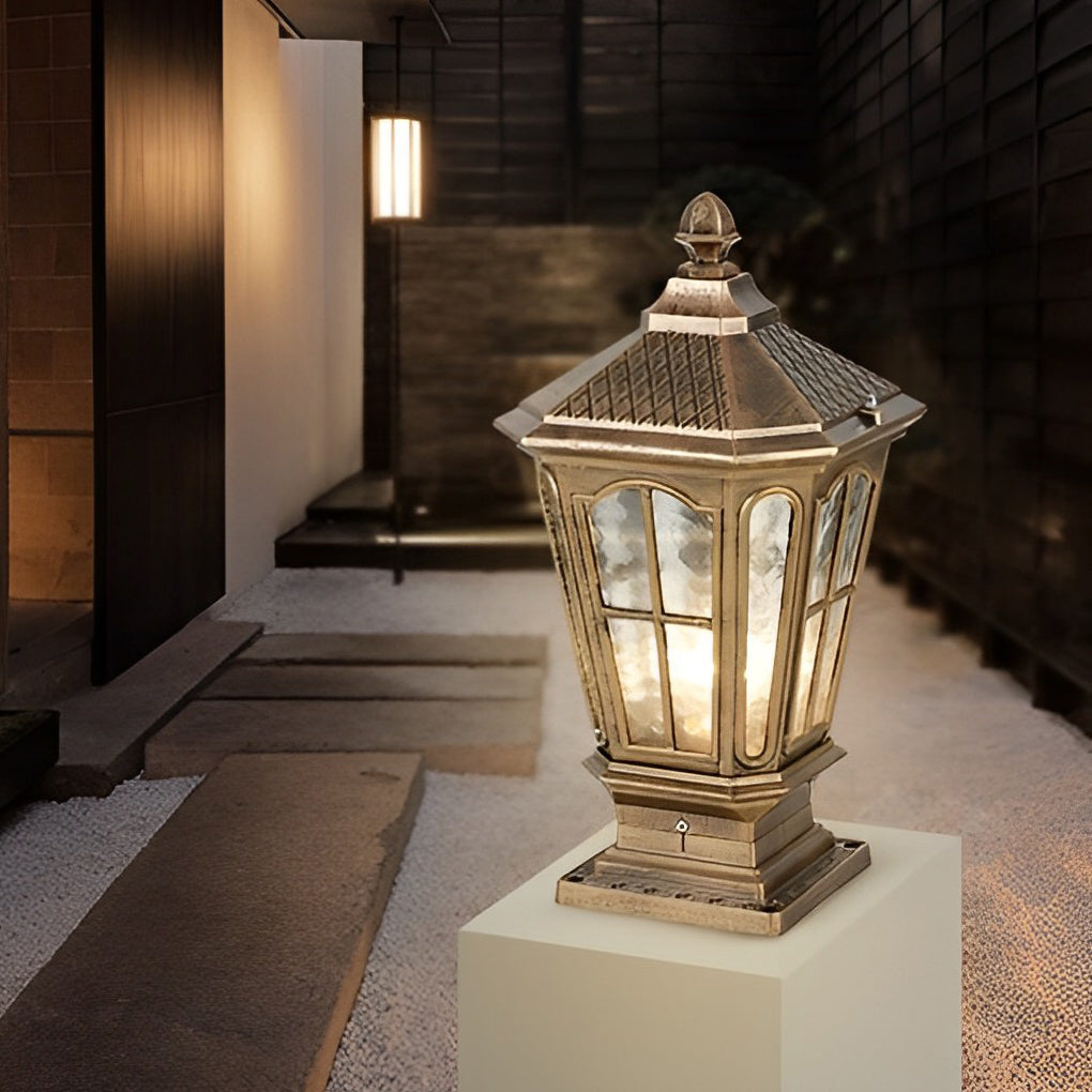 Haworth Pavilion Pillar Light Solar or Hardwired Die-Cast