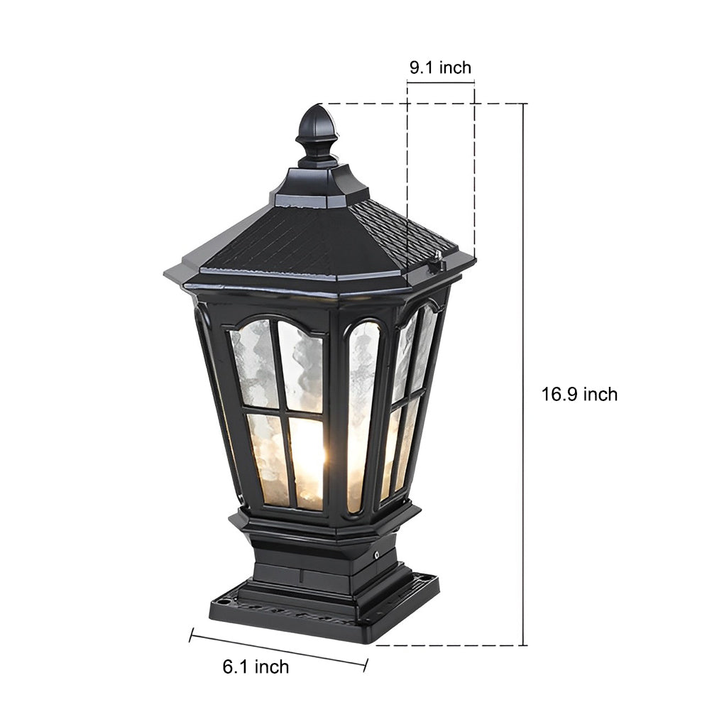 Haworth Pavilion Pillar Light Solar or Hardwired Die-Cast