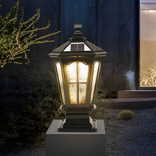Haworth Pavilion Pillar Light Solar or Hardwired Die-Cast