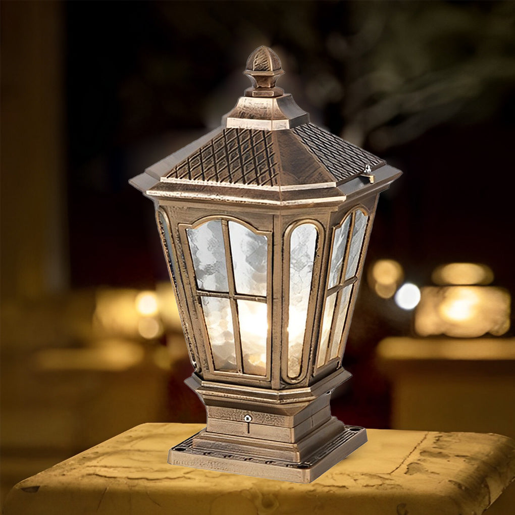Haworth Pavilion Pillar Light Solar or Hardwired Die-Cast