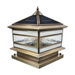 Rothbury Copper Pillar Light Solar or Mains Brass Glass