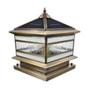 Rothbury Copper Pillar Light Solar or Mains Brass Glass