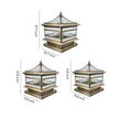 Rothbury Copper Pillar Light Solar or Mains Brass Glass