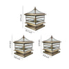 Rothbury Copper Pillar Light Solar or Mains Brass Glass