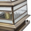 Rothbury Copper Pillar Light Solar or Mains Brass Glass