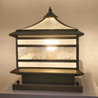 Rothbury Copper Pillar Light Solar or Mains Brass Glass