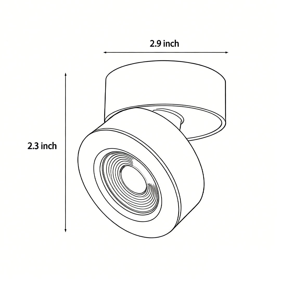 Clapham Surface Mounted LED Spotlight Adjustable Round Head