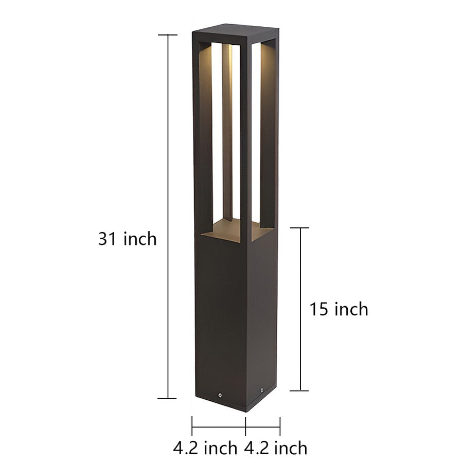 Hebden LED Bollard Light Black Die-Cast Four Heights IP54
