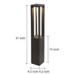 Hebden LED Bollard Light Black Die-Cast Four Heights IP54