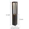 Hebden LED Bollard Light Black Die-Cast Four Heights IP54