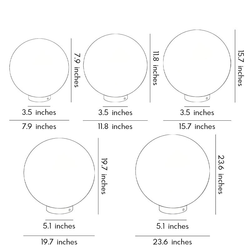 Wetherby Moon Pillar Light Globe Solar or Hardwired IP65
