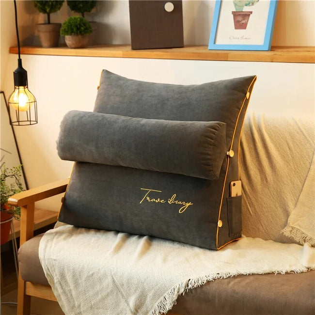 Dacre Backrest Reading Pillow Adjustable Neck Roll Pockets