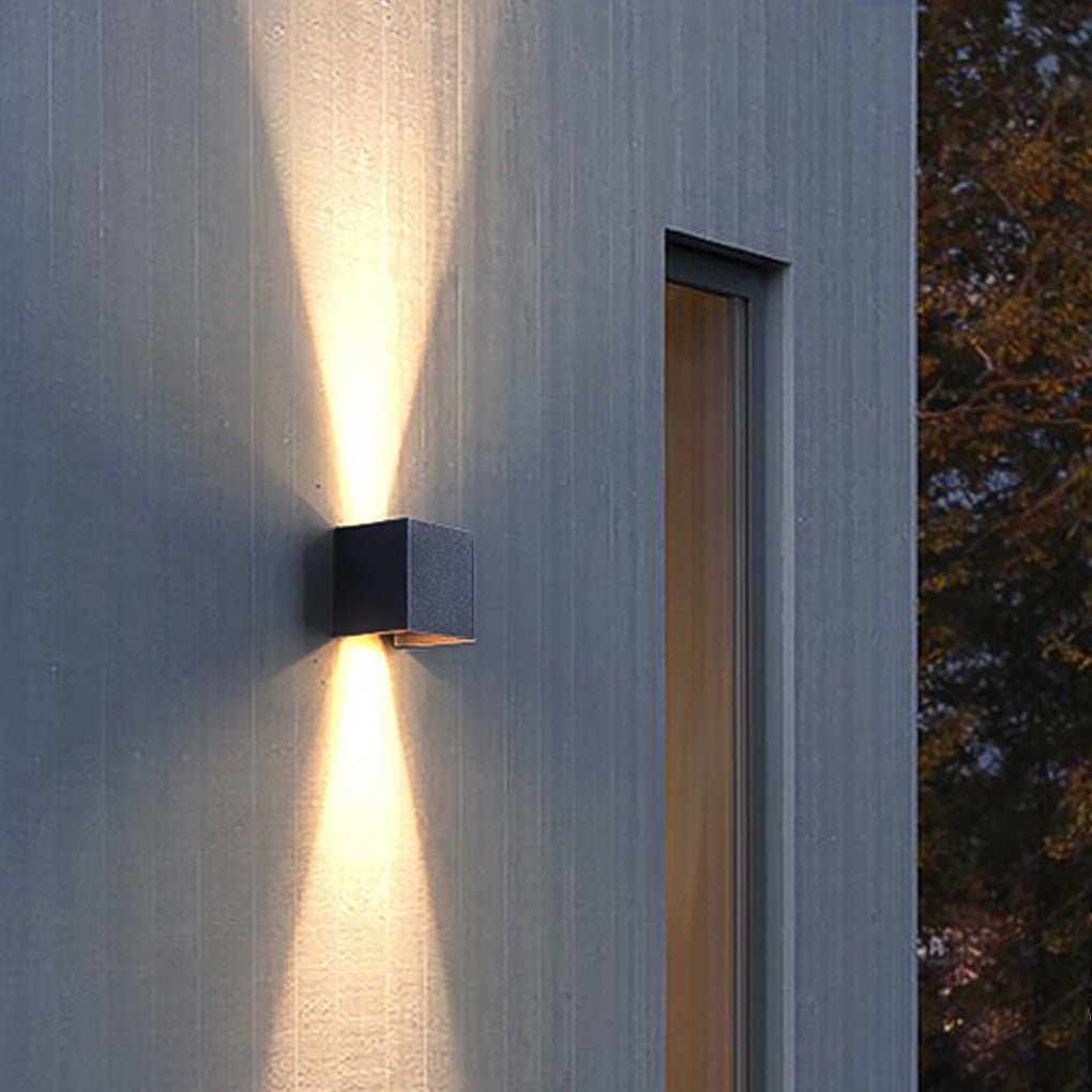Lacock Up Down Outdoor Wall Light Adjustable Beam Cube