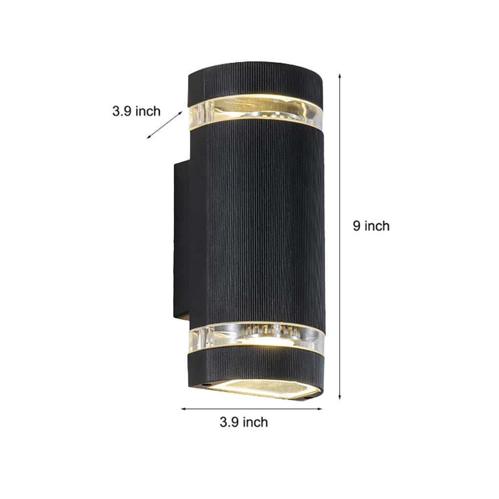 Acomb Up Down Outdoor Wall Light Black 12W LED