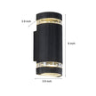 Acomb Up Down Outdoor Wall Light Black 12W LED