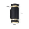 Acomb Up Down Outdoor Wall Light Black 12W LED