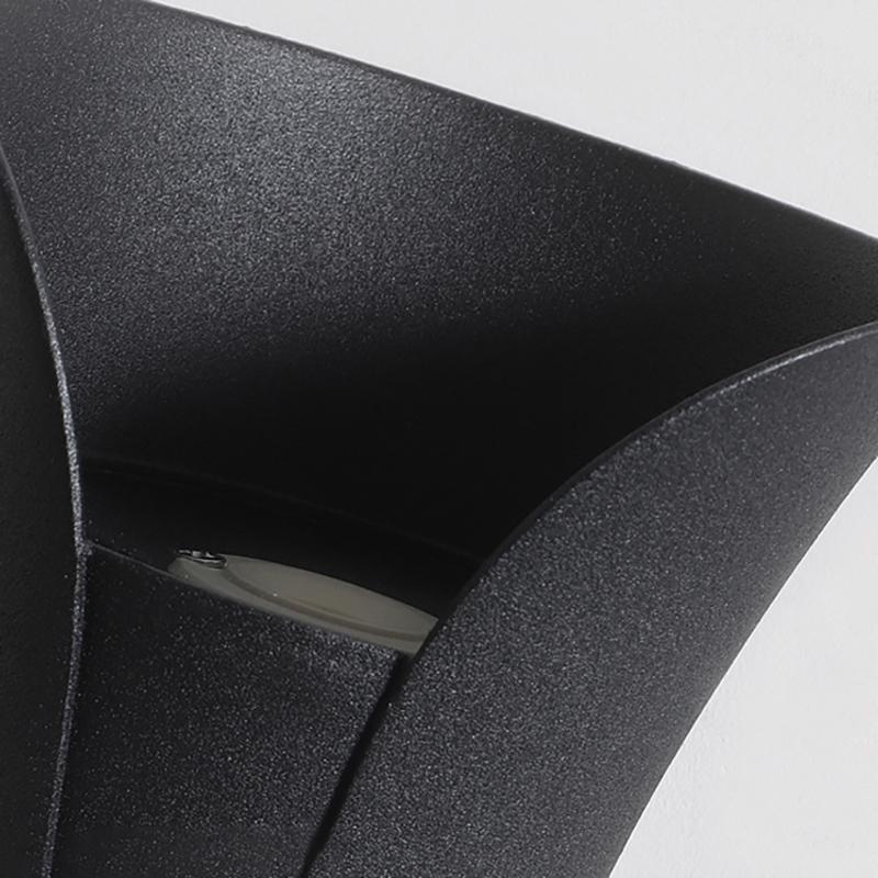 Coniston Up Down Outdoor Wall Light Curved Aluminium IP54