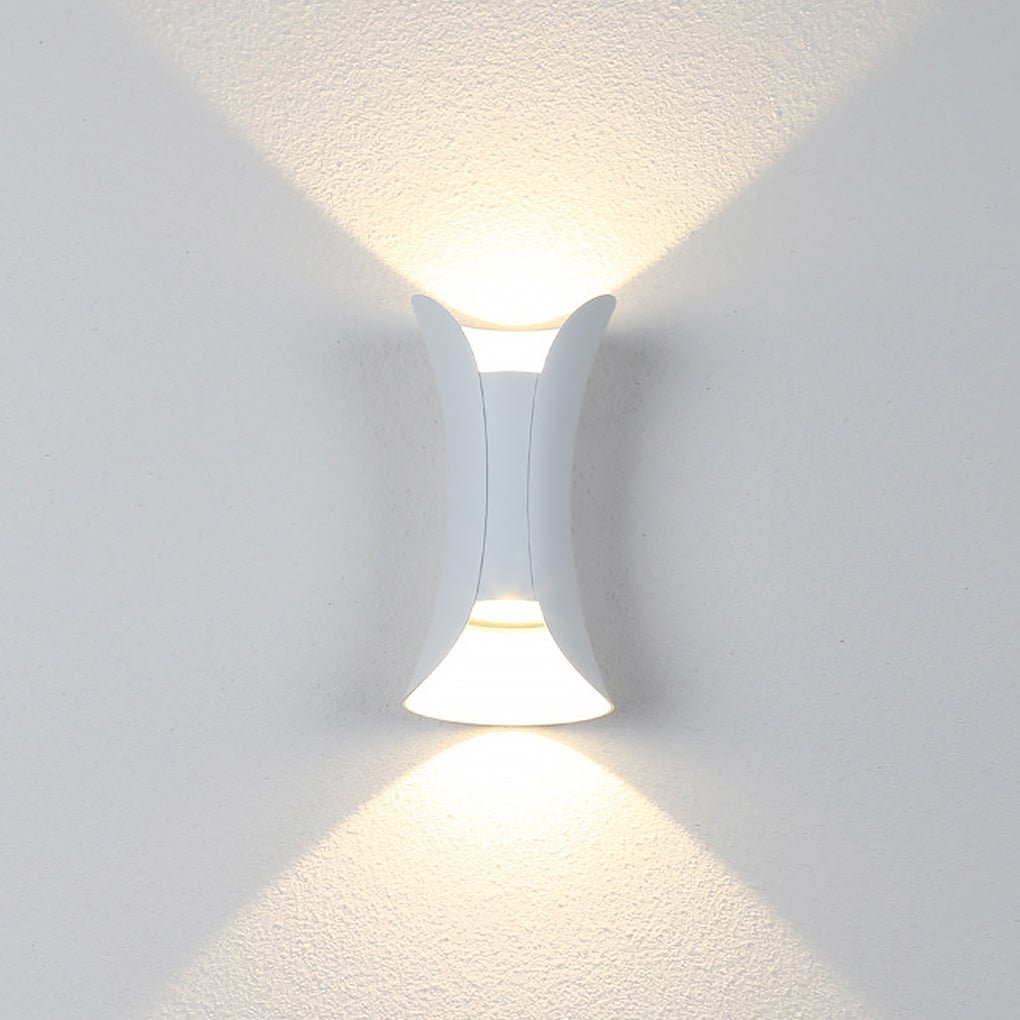 Coniston Up Down Outdoor Wall Light Curved Aluminium IP54