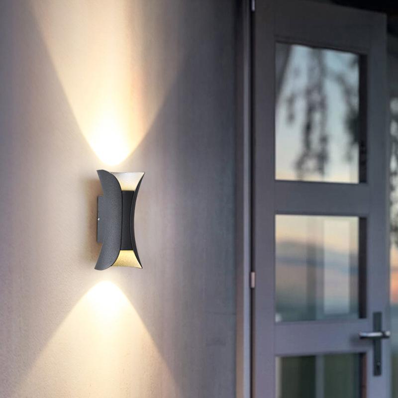 Coniston Up Down Outdoor Wall Light Curved Aluminium IP54