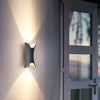 Coniston Up Down Outdoor Wall Light Curved Aluminium IP54