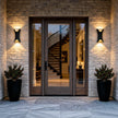 Coniston Up Down Outdoor Wall Light Curved Aluminium IP54