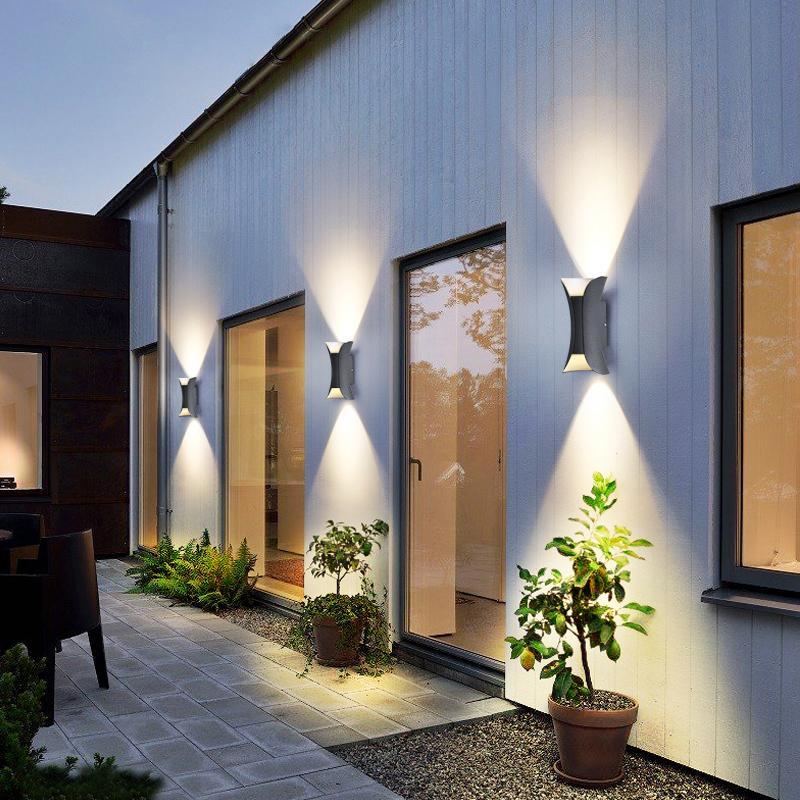 Coniston Up Down Outdoor Wall Light Curved Aluminium IP54